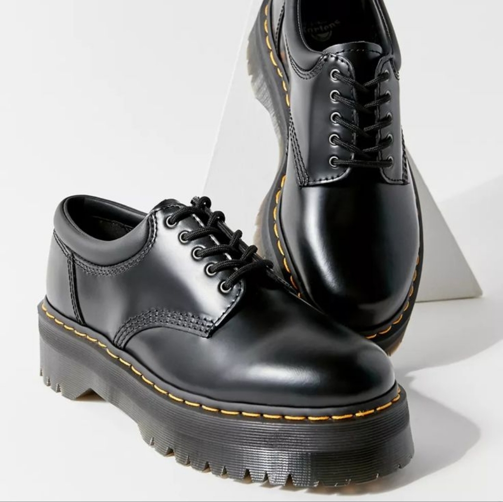 Dr. Martens Black Platform Loafers